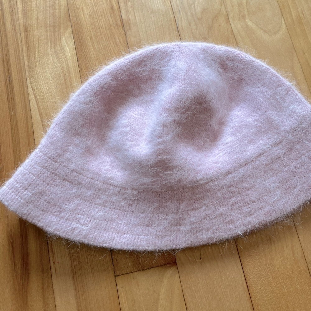 Rue21 fuzzy pink bucket hat